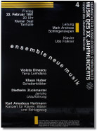 Poster des Konzertes vom 22. Februar 1991