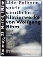 Poster des Konzertes vom 23. Mai 2004
